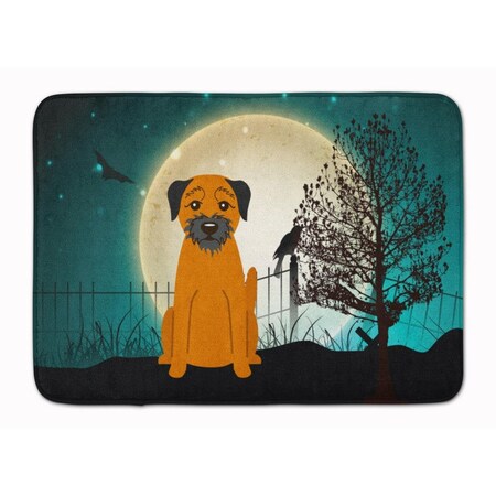 Carolines Treasures Halloween Scary Border Terrier Machine Washable Memory Foam Mat BB2229RUG